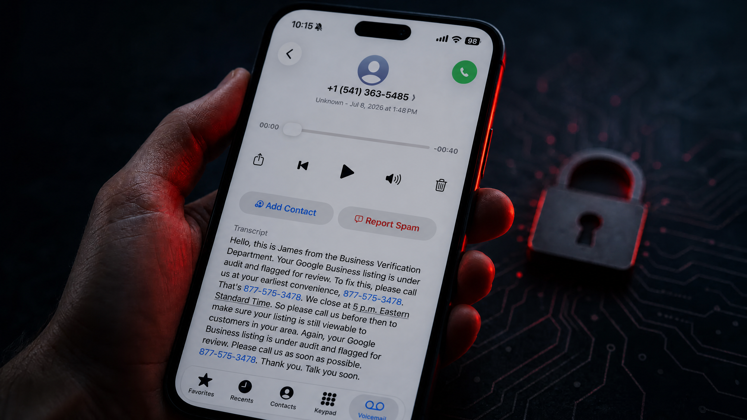 Somebody Called Pretending to Be Google. Don't Call Them Back.